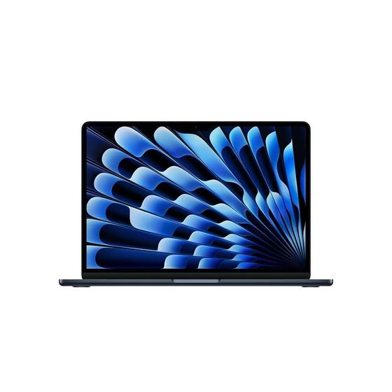 Imagem de MacBook Air Apple 13" Chip M4, CPU 10 Núcleos, GPU 10 Núcleos, Neural Engine 16 Núcleos, 24GB RAM, SSD 512GB, Meia-noite - MC6C4BZ/A