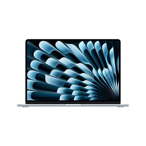 Imagem de MacBook Air Apple 15" Chip M4, CPU 10 Núcleos, GPU 10 Núcleos, Neural Engine 16 Núcleos, 16GB, SSD 512GB, Azul-céu - MC7C4BZ/A