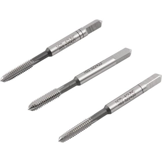Imagem de Macho Manual de Aço Rápido Nº 5 - 1/8'' Unc Jogo com 3 peças Vonder Plus