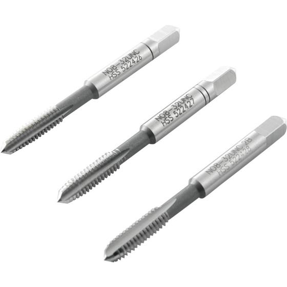 Imagem de Macho Manual de Aço Rápido Nº 8 - 5/32'' Unc Jogo com 3 peças Vonder Plus