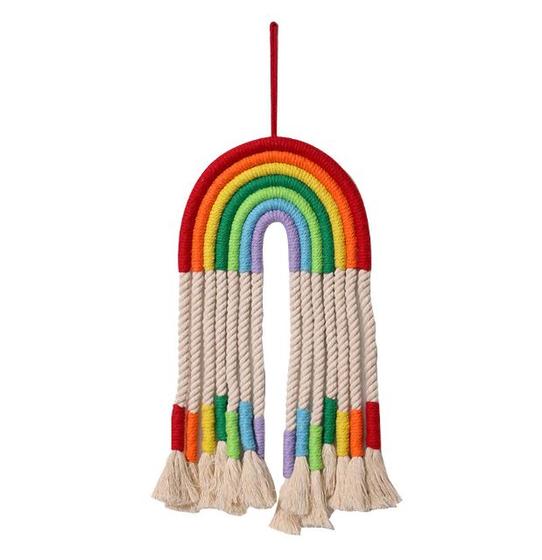 Imagem de Macrame Boho Tapestry Wall Hanging Hand Woven Home Decoration Acessórios Nordic Art Tassel Apartamento Dorm Room Decoração Tapeçarias Decorativas