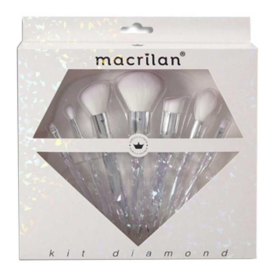 Imagem de Macrilan ED003 Diamond Kit  7 Pincéis de Maquiagem