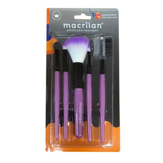 Imagem de Macrilan kit com 5 pincéis roxo ref.kp3-1