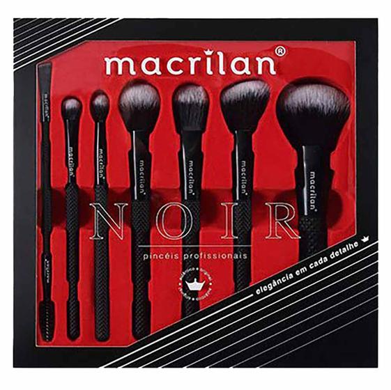 Imagem de Macrilan Noir Kit - 7 Pincéis para Maquiagem