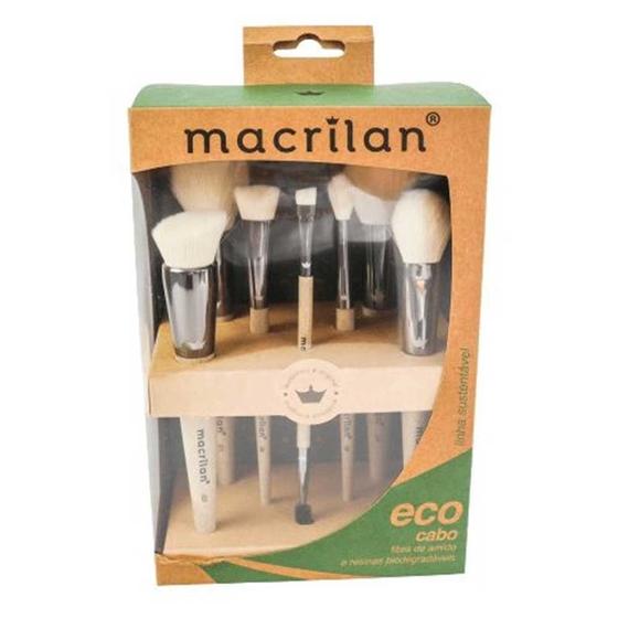 Imagem de Macrilan SK100 Eco Kit  7 Pincéis de Maquiagem