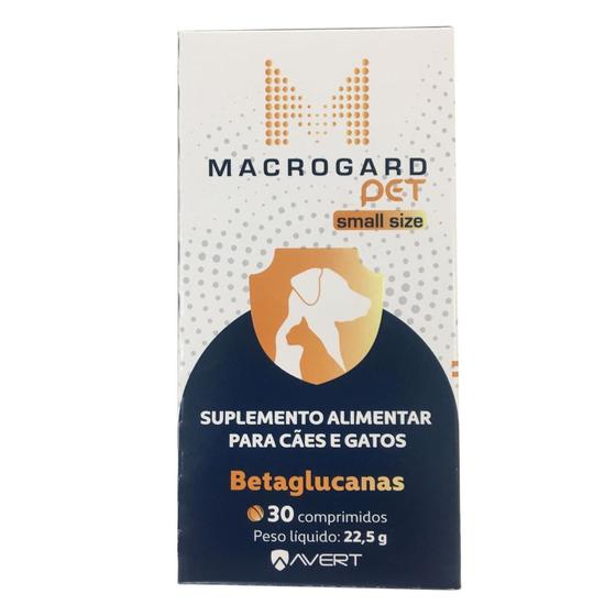 Imagem de Macrogard Pet Small Size para cães e gatos 30 comprimidos - Avert