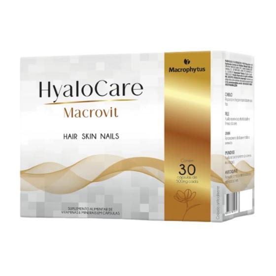 Imagem de Macrovit Hair, Skin e Nails Hyalocare Macrophytus 30 Capsulas 500mg  Macropytus 