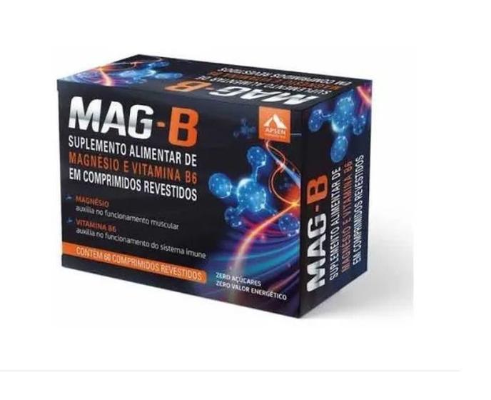 Imagem de Mag B (Magnésio+Vitamina B6) c/60 Comprimidos + 12 comprimidos