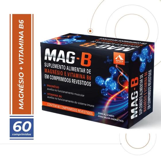 Imagem de MAG-B Magnésio+Vitamina B6 C/60 Comprimidos Revestidos