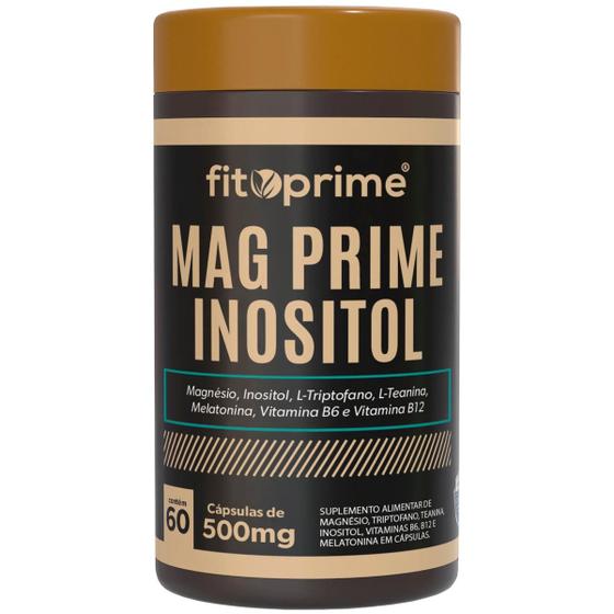 Imagem de Mag Prime Inositol Magnésio Inositol L Triptofano Vitaminas B6 e B12 60 cápsulas Fitoprime