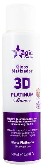 Imagem de Magic color gloss matizador 3D platinum branco 500ml