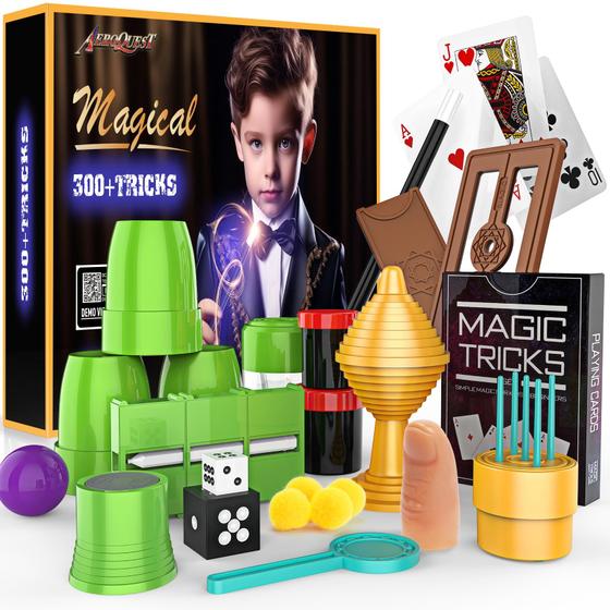 Imagem de Magic Kit AEROQUEST Magic Tricks para crianças com mais de 300 anos com manual e vídeo