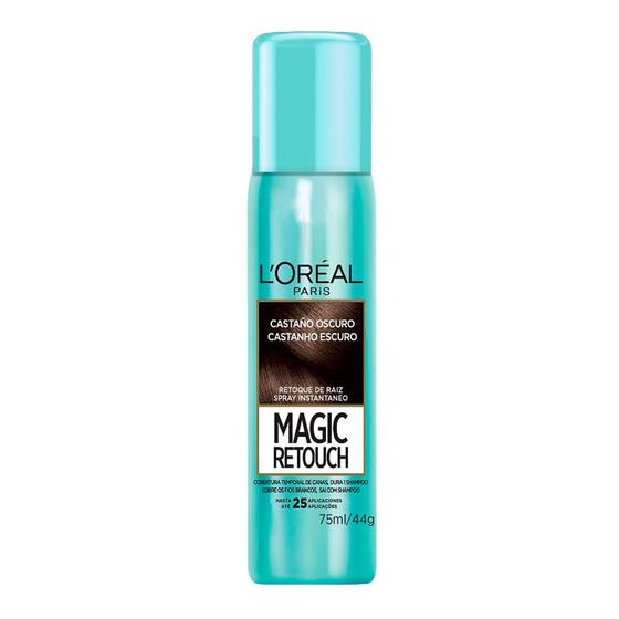 Imagem de Magic Retouch L'oréal Castanho Escuro Spray Instantâneo para Retoque de Raiz 75ml