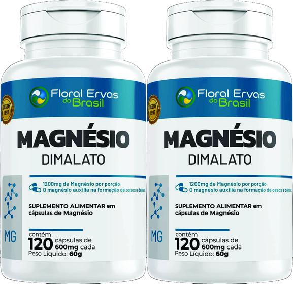 Imagem de Magnesio Di malato 360 Capsulas 600 mg 3 frascos x 120 caps