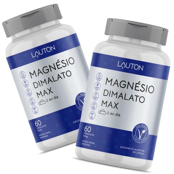 Imagem de Magnésio Dimalato Max Vegano Lauton Premium - Kit 2