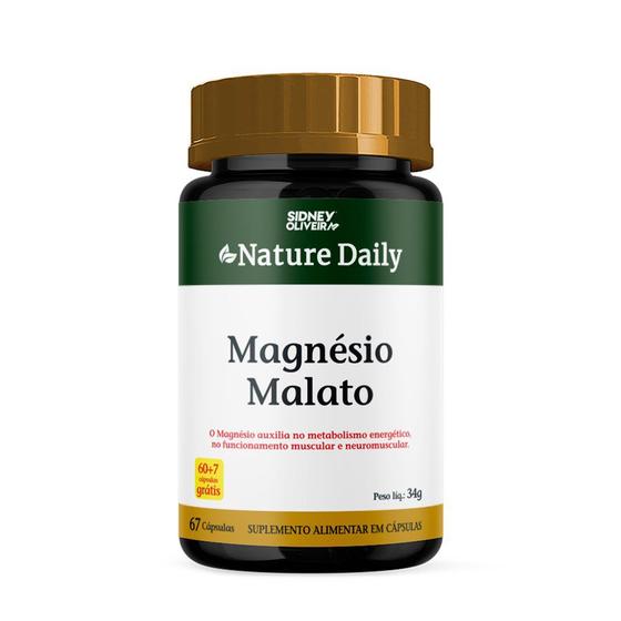 Imagem de Magnésio malato nature daily 60 cápsulas sidney oliveira