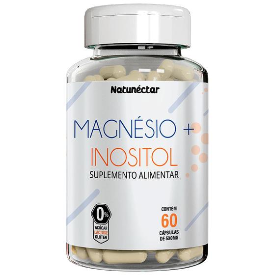 Imagem de Magnésio Quelato + Inositol Suplemento Natural 60 Cápsulas Concentrado Vitamina Mineral 100% Puro
