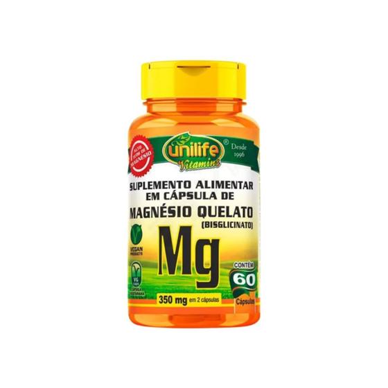 Imagem de Magnesio Quelato  Mg  60 Capsulas Unilife 350mg