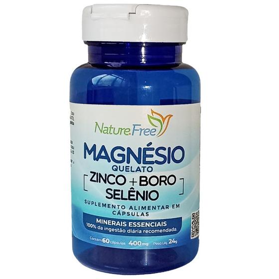 Imagem de Magnésio Quelato Zinco + Boro + Selênio 60 Cápsulas 400mg