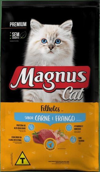 Imagem de Magnus Cat Premium Gatos Filhotes Carne E Frango 10,1Kg