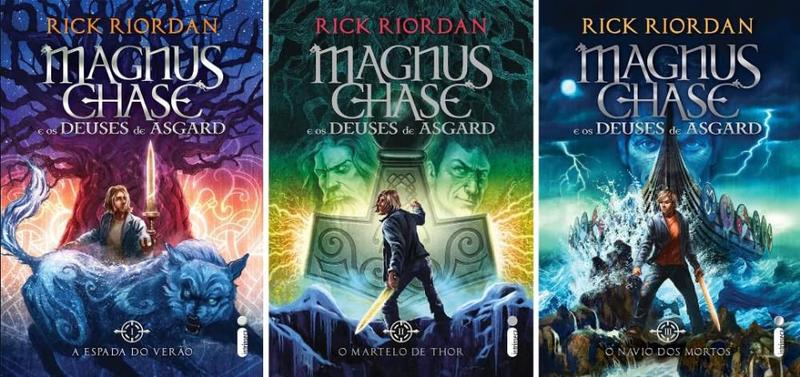 Imagem de Magnus chase e os deuses de asgard a espada do verão, martelo de thor, navio dos mortos kit 3 vol - INTRINSECA