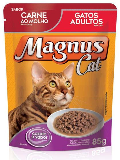 Imagem de Magnus Sache Gatos Adultos Carne Ao Molho - 85 Gr - Adimax Pet