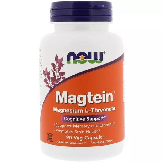 Magtein (Magnesium LThreonate) Cápsula 60 Now Cloreto de Magnésio