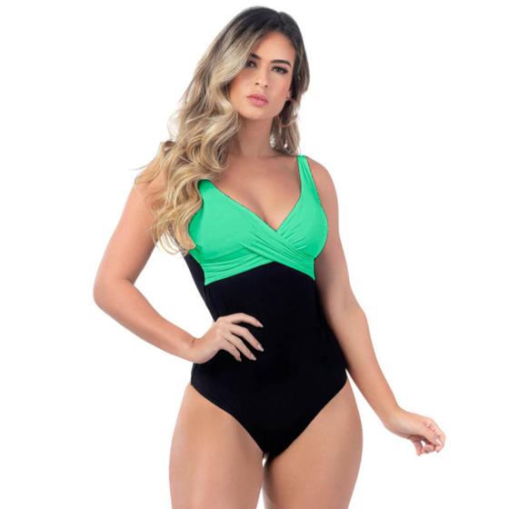 Imagem de Maiô Body Feminino Modelo 2022 Chapa Barriga Com Bojo Neon