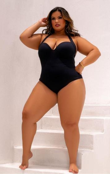 Imagem de Maio body Plus size meia taça com bojo alça reforçada 48/52