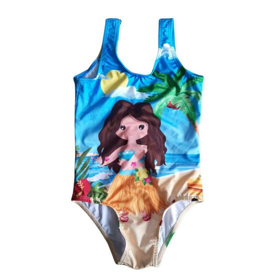 Maiô Infantil Menina Diversas Estampas Modelo Proteção Uv Moda Praia ...