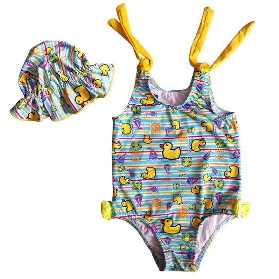 Imagem de Maiô Infantil Menina Diversas Estampas Modelo Proteção Uv Moda Praia Verão 2024 Juvenil Natação Bebê