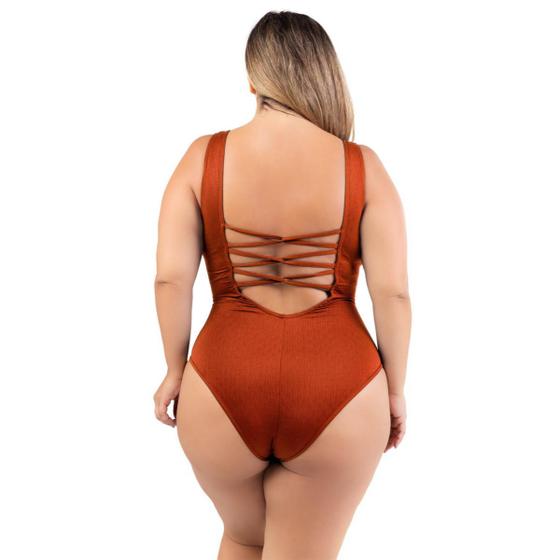 Maio Plus Size Com Cinto Ajustavel Decote Nas Costas 2024 - HYPE MODAS
