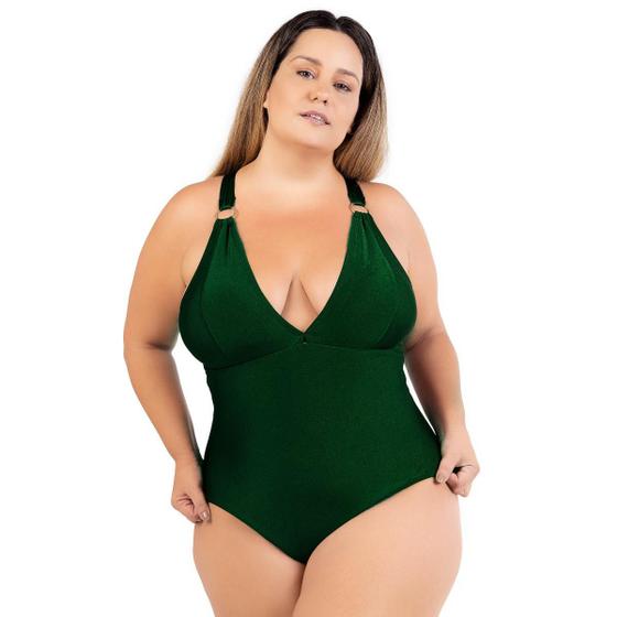 Imagem de Maio Plus Size Metalic Com Bojo Decote Nas Costas 2024