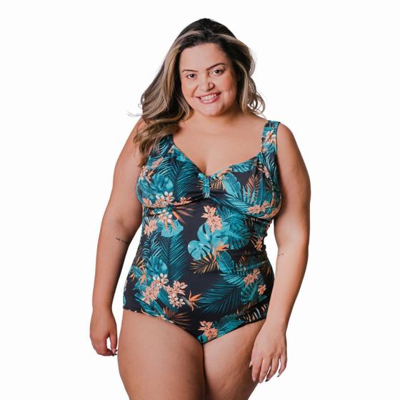 Imagem de Maio Plus Size Sem Bojo Com Alca Reforcada Mega Confortavel Estampado