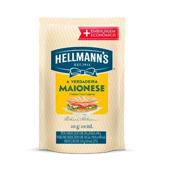 Imagem de Maionese Hellmanns Sachê 400g Embalagem c/ 12 Unidades