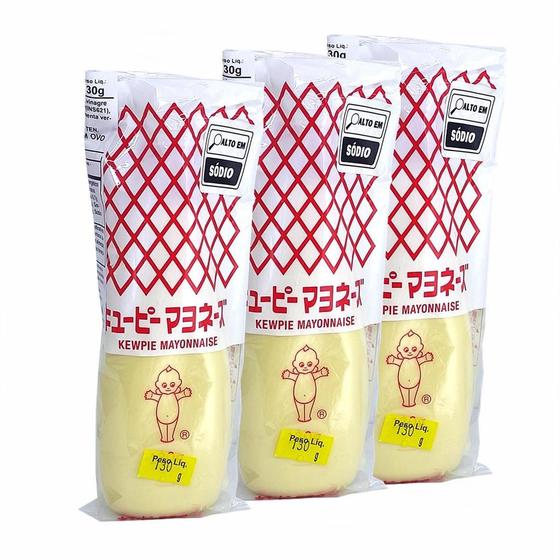 Imagem de Maionese Japonesa Importada 130g Kewpie (Kit com 3)