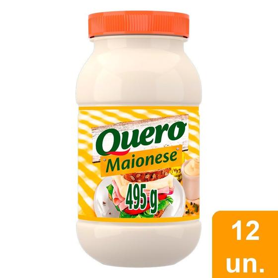 Imagem de Maionese Quero 495g - Embalagem com 12 Unidades