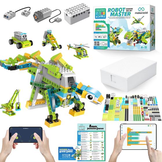 Imagem de Makerzoid Robot Master Kit 100+ em 1 Scratch com APP e 23 Vídeos para Crianças 6+