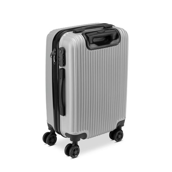 Mala Bordo Prata ABS 10kg Viagem Avião Rodinhas 360 Cadeado Embutido Menor preço em Mala Bordo Prata ABS 10kg Viagem Avião Rodinhas 360 Cadeado Embutido