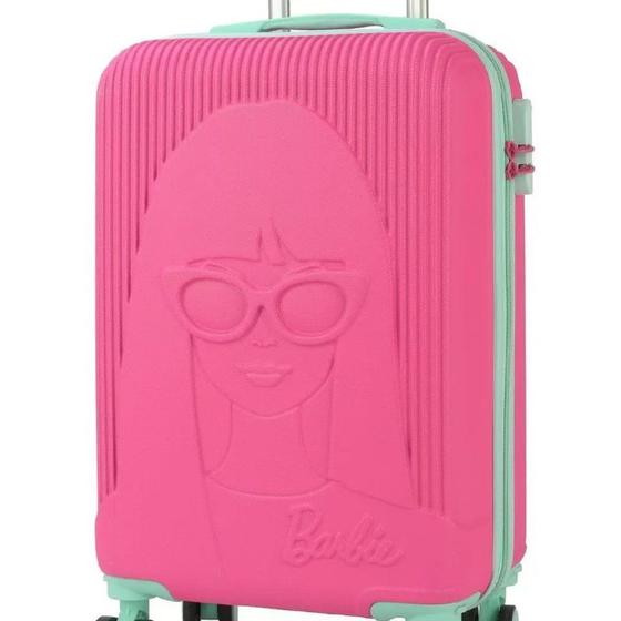 Imagem de Mala Bordo Viagem Infantil Pequ Barbie Escolar Pink Original