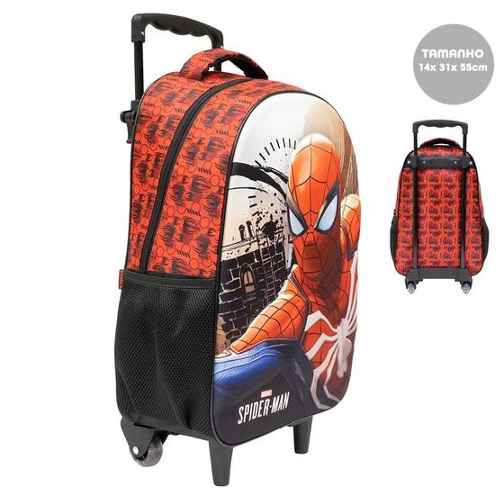 Imagem de Mala com Rodas 18 Spider Man SE - 10970 - Artigo Escolar