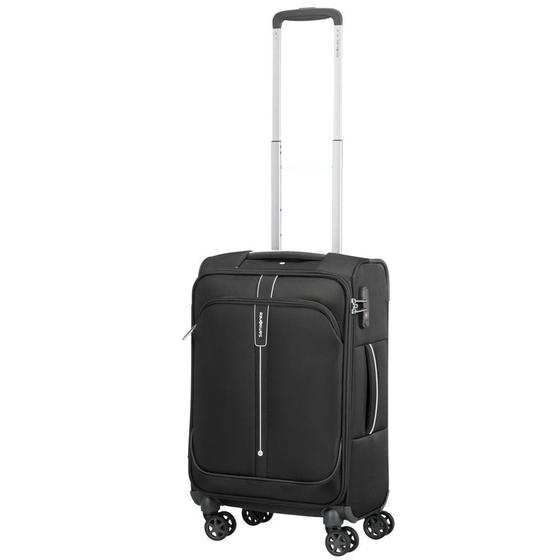 Mala de Bordo ABS para Viagem em Poliéster SAMSONITE Popsoda Cadeado TSA e Rodas Duplas Preta Menor preço em Mala de Bordo ABS para Viagem em Poliéster SAMSONITE Popsoda Cadeado TSA e Rodas Duplas Preta