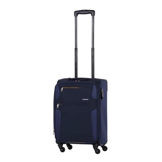 Menor preço em Mala de Bordo ABS para Viagem Expansível Poliester Samsonite Bahia Cadeado Tsa e Rodas 360 Azul