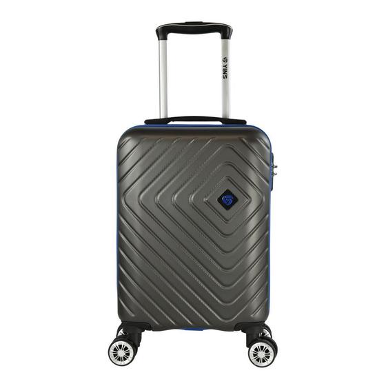 Mala de Bordo ABS para Viagem Yins 21167 Cadeado Integrado Rodas Duplas Giro 360 Azul Tam PP Menor preço em Mala de Bordo ABS para Viagem Yins 21167 Cadeado Integrado Rodas Duplas Giro 360 Azul Tam PP