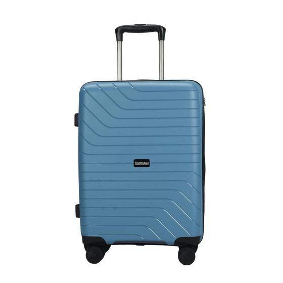 Imagem de Mala de Viagem Bordo 10Kg Material Polipropileno Leve e Rígida Rodas 360º Azul com Senha Multmaxx