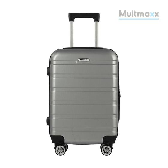 Imagem de  Mala de Viagem Bordo Até 10Kg Multmaxx Rígida ABS Rodinhas 360º Com Cadeado e Senha Prata