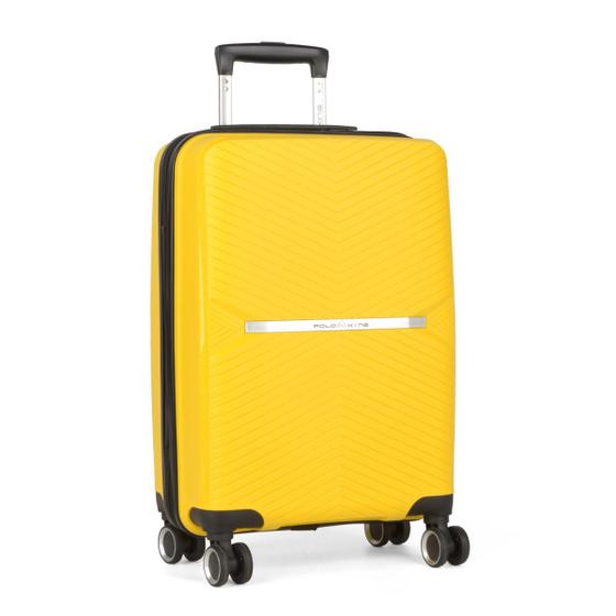 Imagem de Mala de viagem grande 32kg cadeado tsa polipropileno amarelo milão