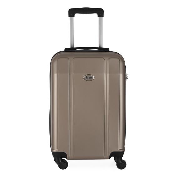 Mala de Viagem Grande em Abs Ika Continental Cadeado Embutido Rodas Giro 360º Champagne Imagem de Mala de Viagem Grande em Abs Ika Continental Cadeado Embutido Rodas Giro 360º Champagne