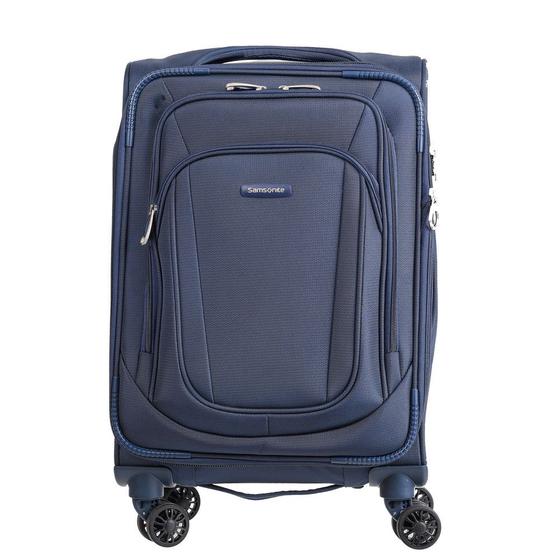 Imagem de Mala de Viagem Pequena em Poliester Samsonite Kick Air Cadeado Tsa e Rodas Duplas 360 Azul