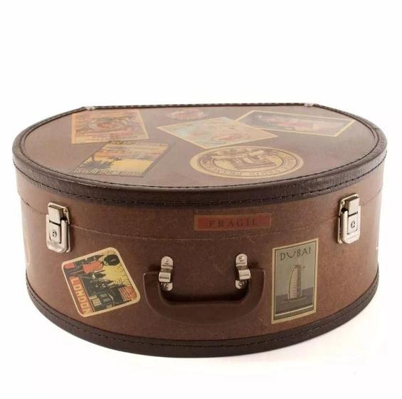 Mala Frasqueira Antiga Chapéu Vintage Retrô Menor preço em Mala Frasqueira Antiga Chapéu Vintage Retrô